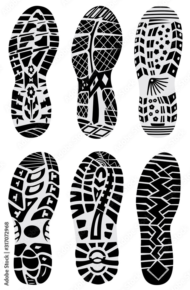 prints of shoes vector prints of shoes vector