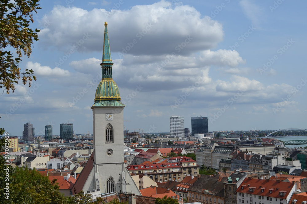 view to bratislava at summer