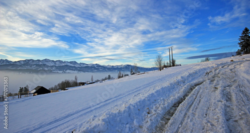 Beautiful winter scenery in Bukowina Tatrzanska © zbg2