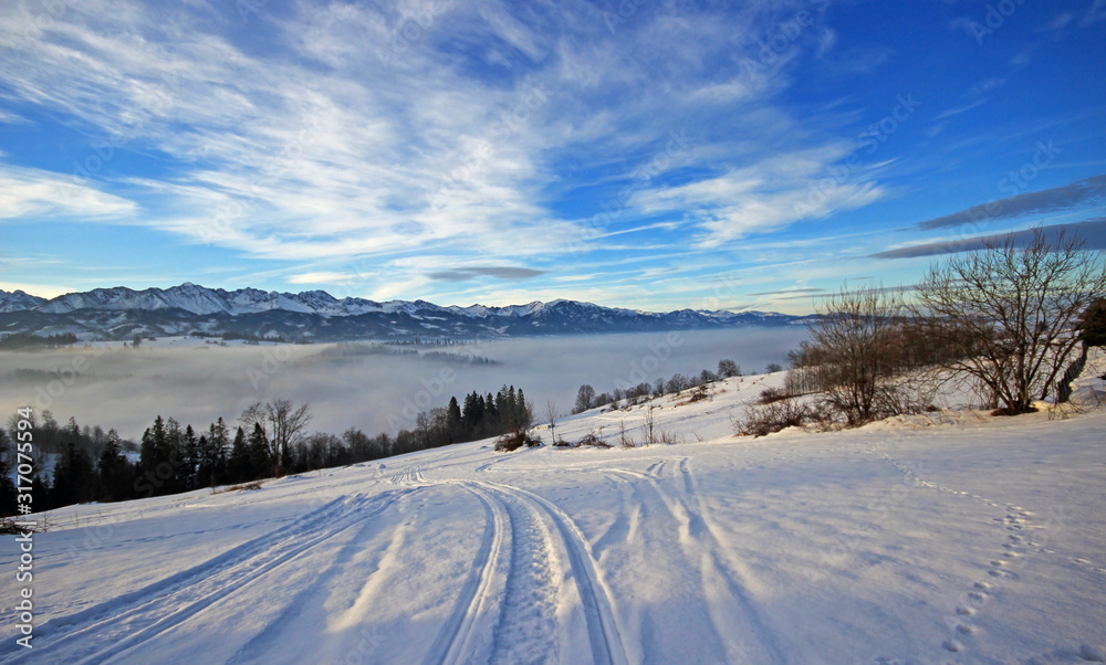 Beautiful winter scenery in Bukowina Tatrzanska Beautiful winter scenery in Bukowina Tatrzanska
