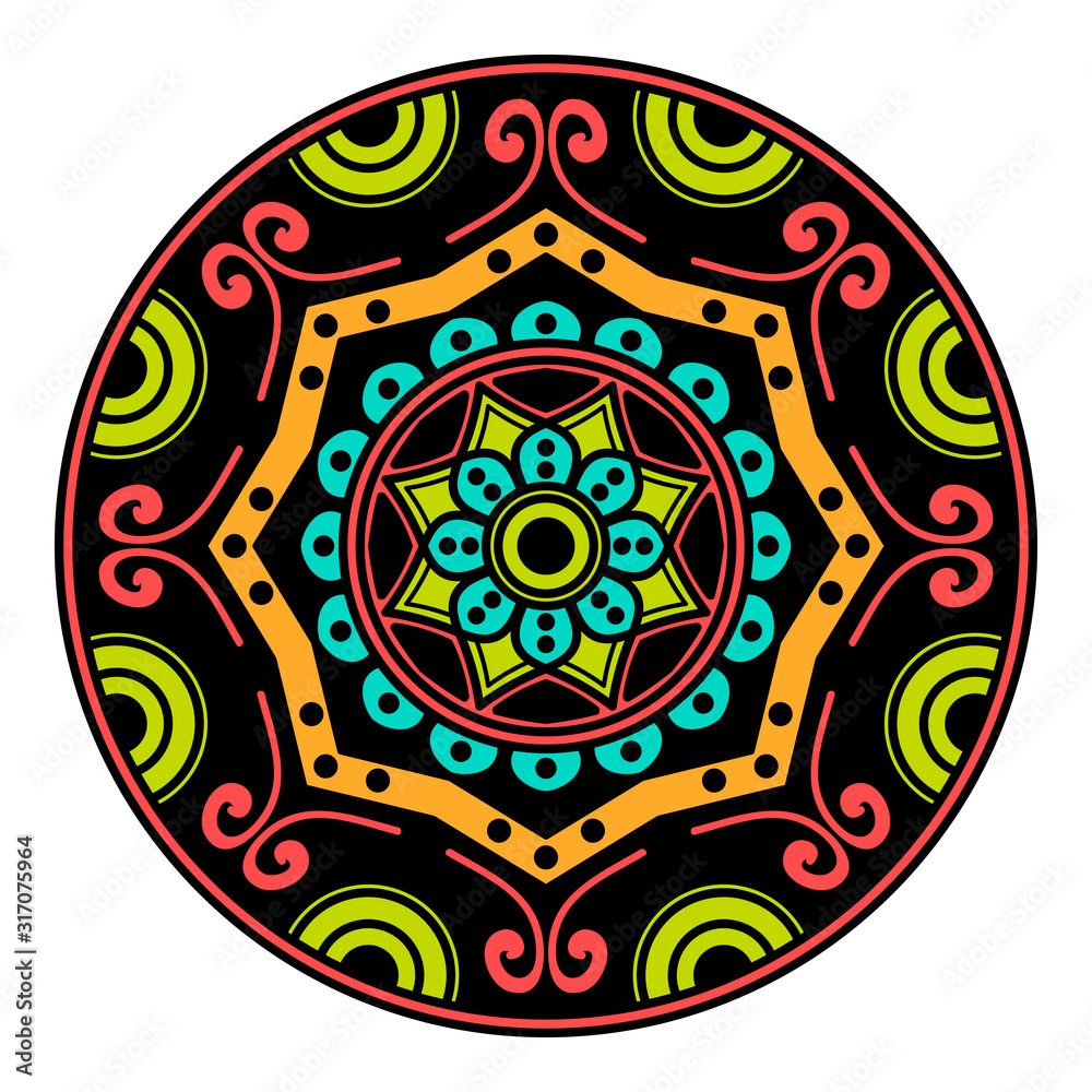Ethnic Mandala ornament, circular decorative element. Hand drawn background. Can be used for greeting card, phone case print, etc. Ethnic Mandala ornament, circular decorative element. Hand drawn background. Can be used for greeting card, phone case print, etc.