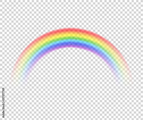 Vector isolated rainbow object, on transparent background, symbol of sexual minorities.