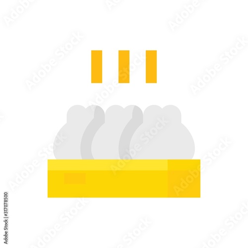 china new year related dim sum in trey vector in flat design