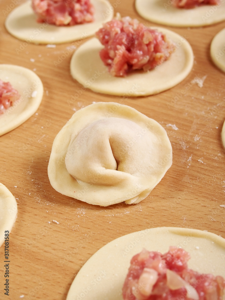 Ready Dumpling. Preparation Meat Dumplings. Ready Dumpling. Preparation Meat Dumplings.