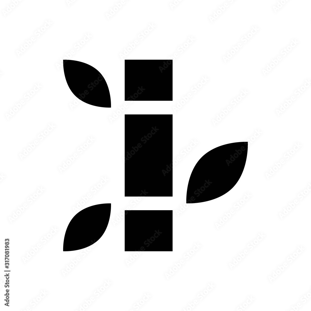 china new year related bamboo with leafs vector with solid design
