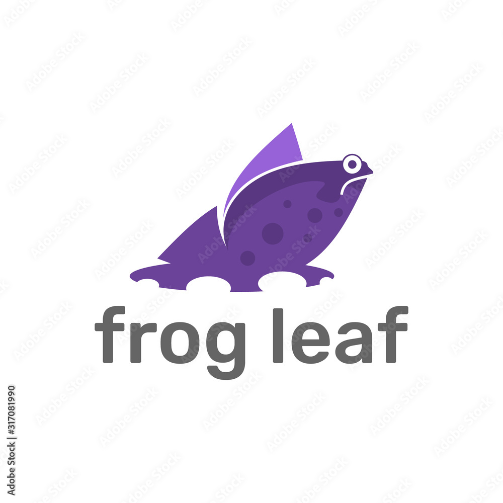 ILLUSTRATION ABSTRACT FROG LEAF LOGO ICON TEMPLATE DESIGN VECTOR FOR YOUR BUSINESS