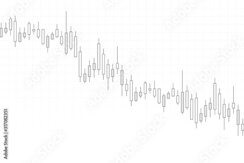 Forex trading promo page with financial chart and moving average line vector illustration.
