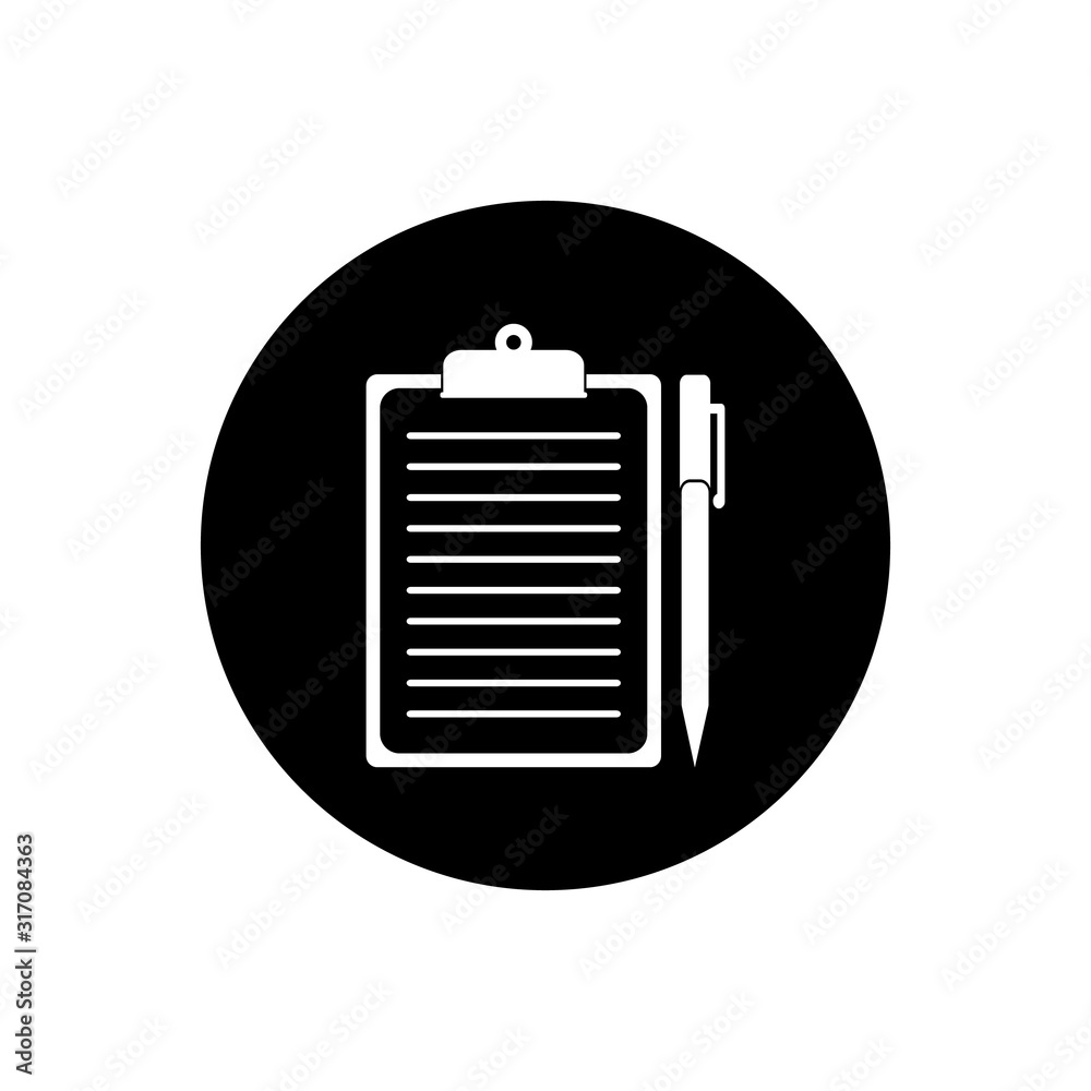 Clipboard Icon. Rounded Button style vector EPS. Clipboard Icon. Rounded Button style vector EPS.