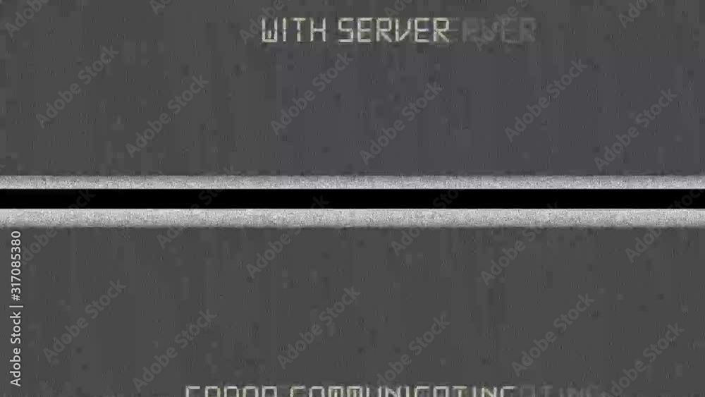 Computer Error Text Message Bad Glitch Effect/ Animation of a communication computer error message with digital text blinking and dirty glitch and twitch effect
