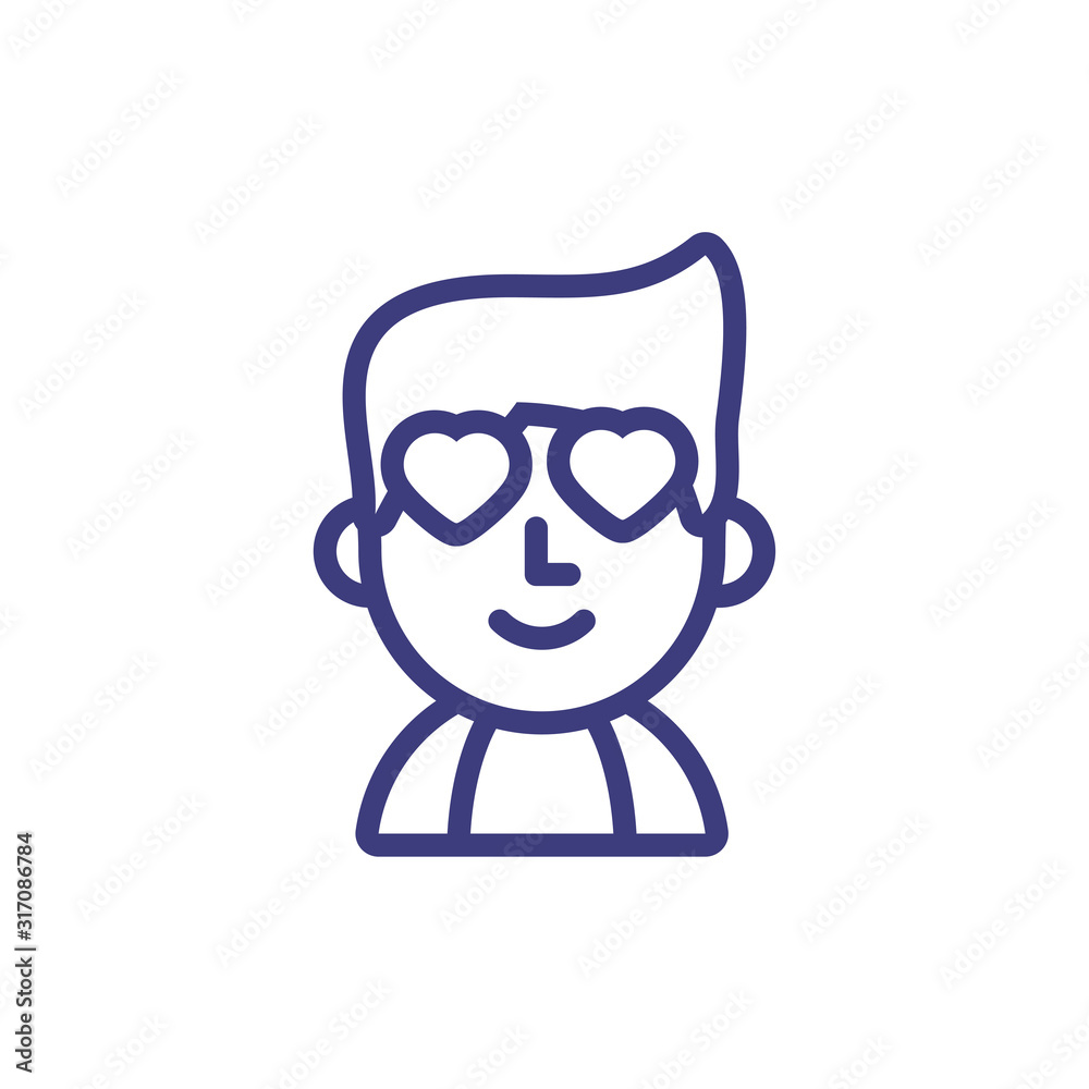 Isolated man in love vector design Isolated man in love vector design