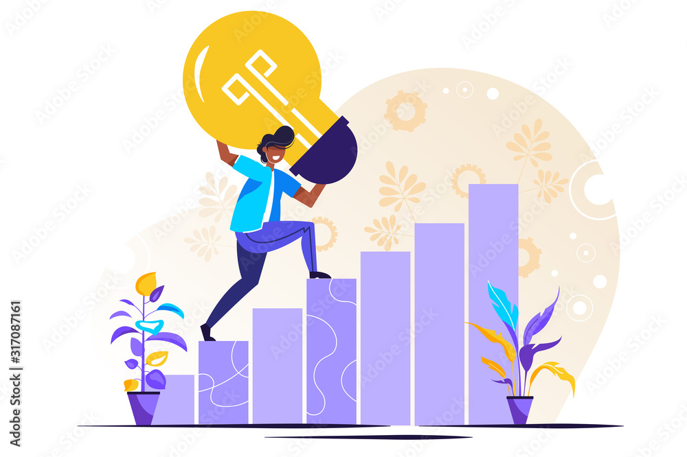 Vector illustration, search for solutions Vector illustration, search for solutions