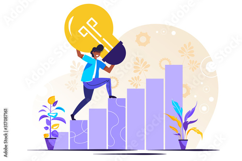 Vector illustration, search for solutions