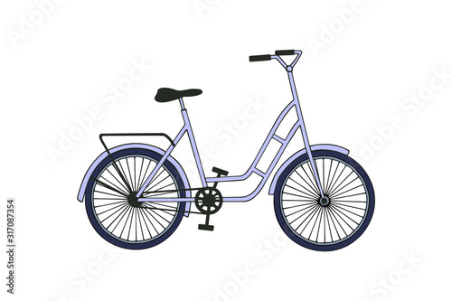 retro bike. eps10 vector stock illustration. hand drawing.