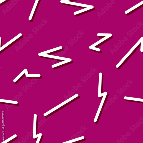 Seamless red and white vintage memphis rounded ticks with shadow textile pattern vector