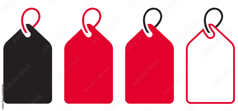 ICÔNE ÉTIQUETTE ROUGE