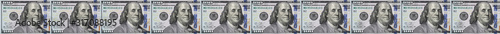 Cloned Benjamine Franklin portrait on 100 dollar bill photo