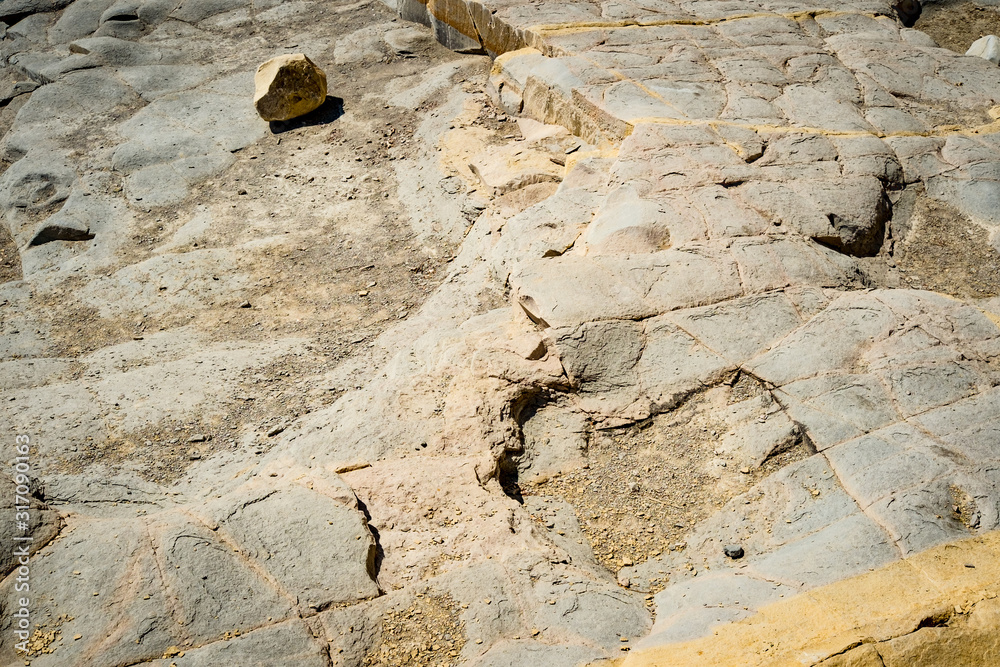 Fototapeta premium Full frame take of volcanic rocks