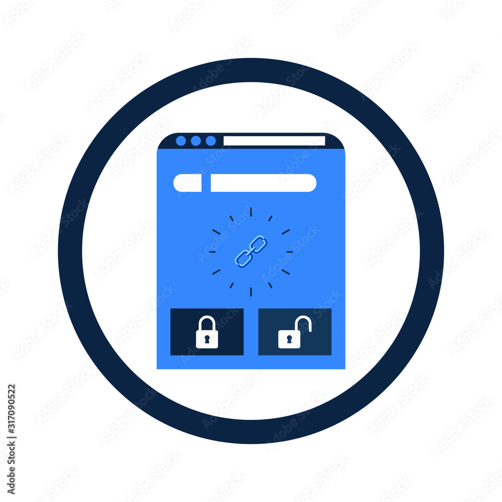 Back link broken web protection icon Back link broken web protection icon
