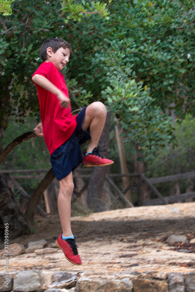 Cute boy jumping Cute boy jumping