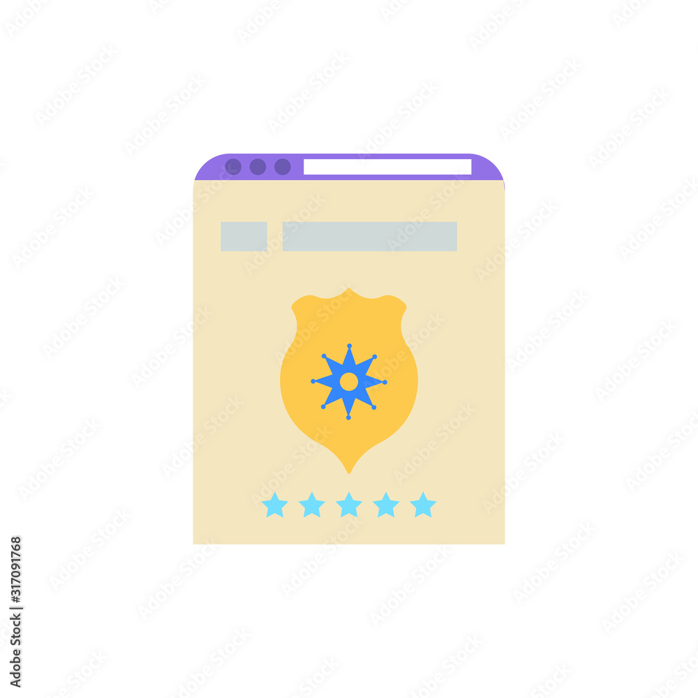 Website browsing security protection icon Website browsing security protection icon