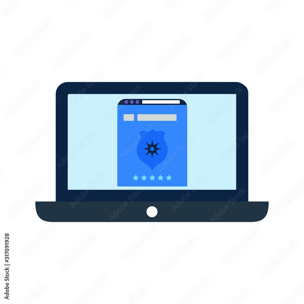 Website browsing security protection icon Website browsing security protection icon