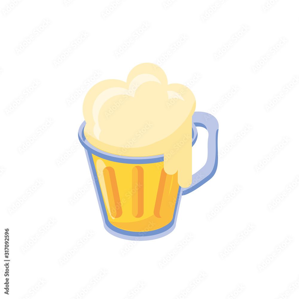 Isolated glass of beer vector design Isolated glass of beer vector design