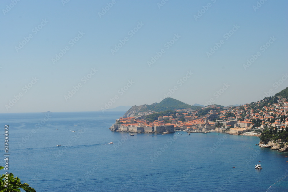 View of Dubrovnik and his city walls