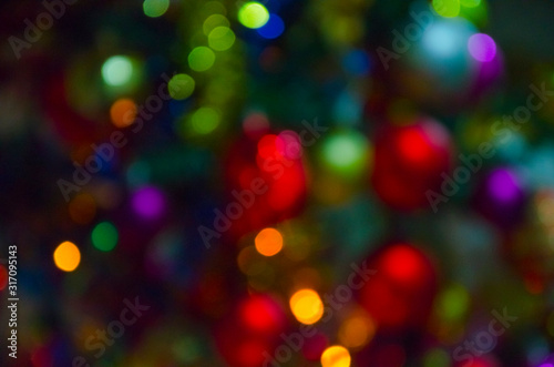 Abstract background: defocused varied colored lights