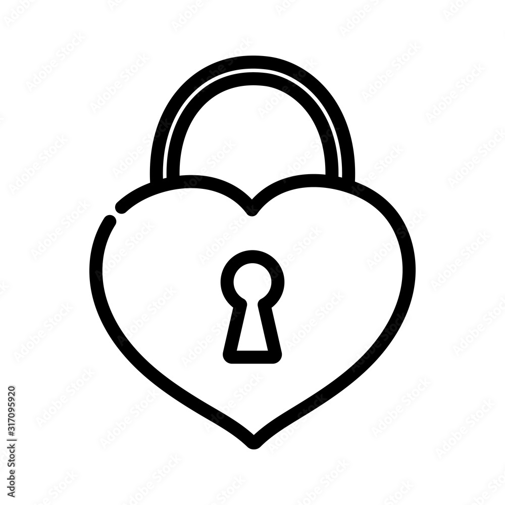happy valentines day, cute padlock shaped heart romantic thick line happy valentines day, cute padlock shaped heart romantic thick line