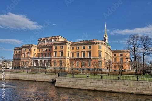 St. Michael's Castle also called the Mikhailovsky Castle or the Engineers' Castle in Saint Petersburg, Russia. 