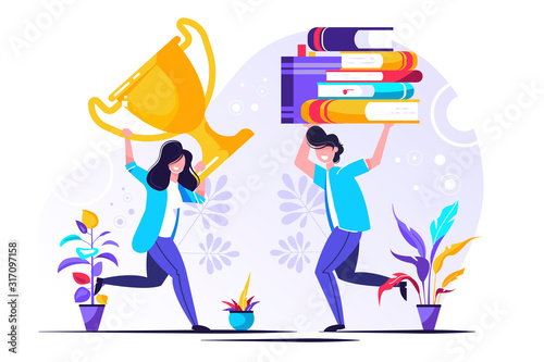 Vector illustration, distance education