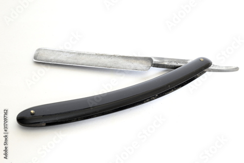 dangerous razor on a white background