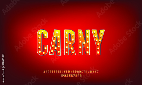 Carny, a Marquee Bold modern tall condensed sans serif font vector design
