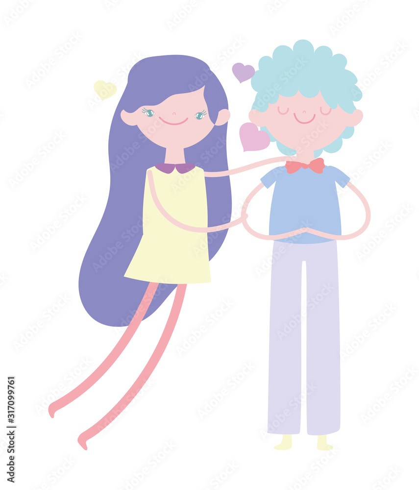 happy valentines day, cute young man with little cupid hearts romantic happy valentines day, cute young man with little cupid hearts romantic