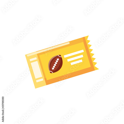 American football ticket vector design