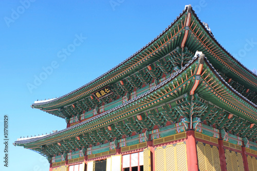 Decor of the Changdeokgung Palace, Seoul