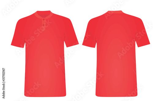 Red forge polo shirt. vector illustration
