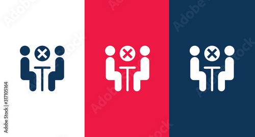 people at the table, talking, communication, icon, vector illustration