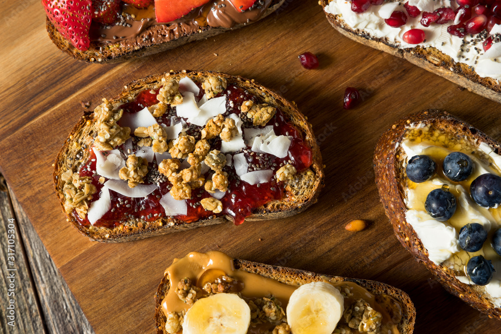 Homemade Sweet Gourmet Breakfast Toasts Homemade Sweet Gourmet Breakfast Toasts