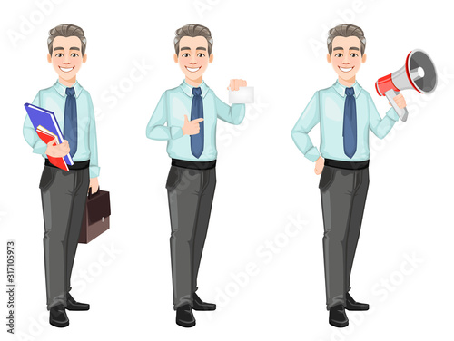 Handsome confident business man