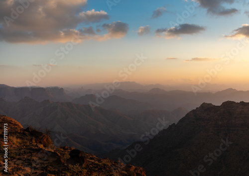 Mountainous landscape, Asir province, Dahran Aljanub, Saudi Arabia photo
