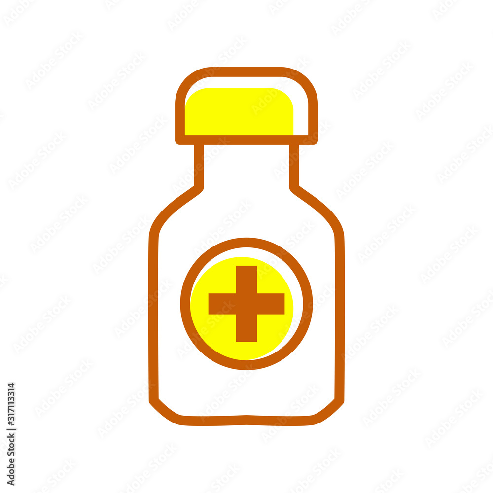 Fototapeta premium medicine bottle icon vector design