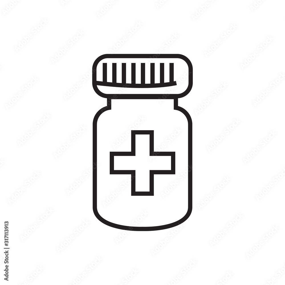 Fototapeta premium medicine bottle icon vector design