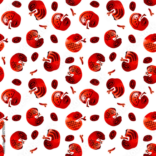 Red apples pattern