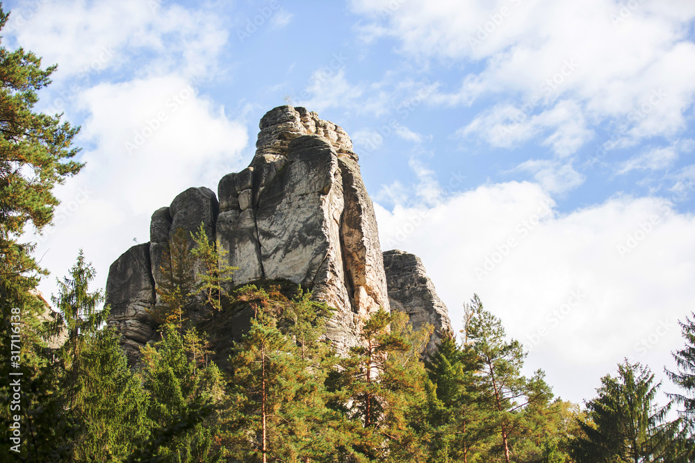Czech republic rocks and mountains