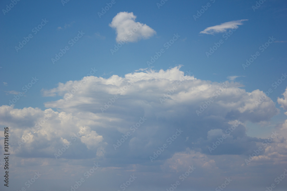 Sky blue clouds background texture turquoise sunny cloudy