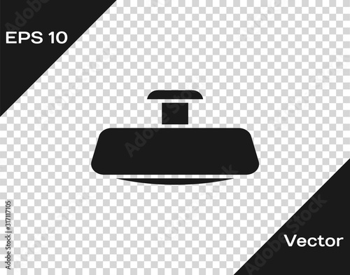 Grey Car mirror icon isolated on transparent background. Vector Illustration