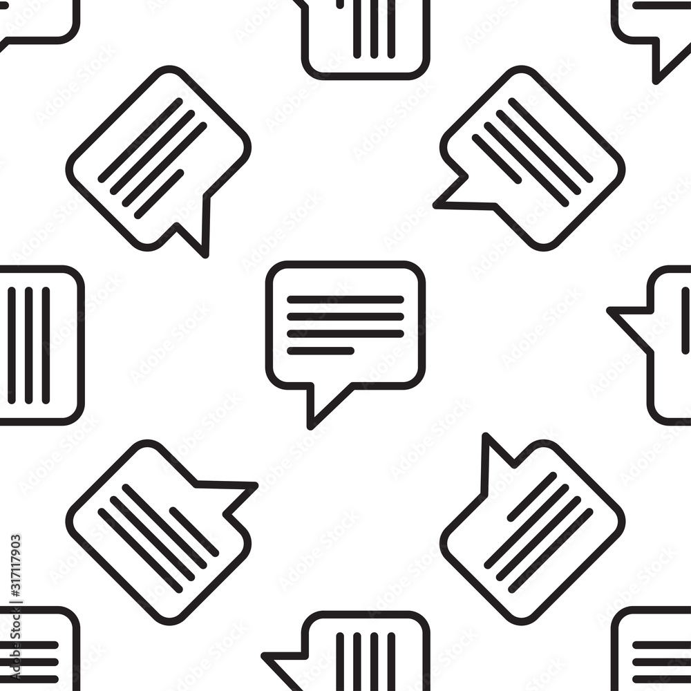 Speech bubble seamless pattern. Speech bubble seamless pattern.