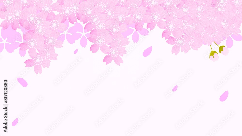 天からふる桜の花びら