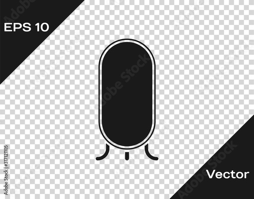 Grey Big full length mirror for bedroom, shops, backstage icon isolated on transparent background. Vector Illustration